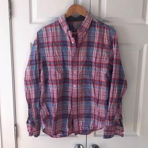 J. Crew madras print button down